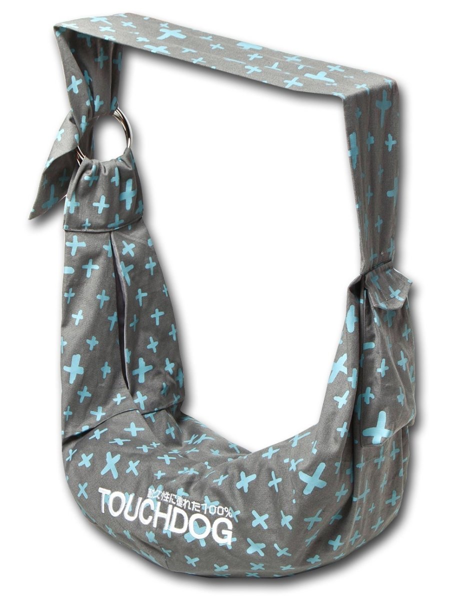 Picture of Touchdog B88GYMD Paw-Ease Over-The-Shoulder Travel Sling Pet Carrier - Grey - One Size