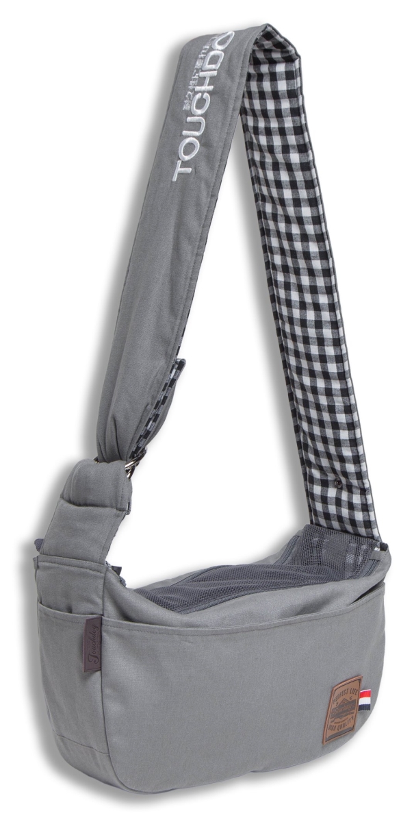Picture of Touchdog B89GYMD Canine-Spine Over-The-Shoulder Hands-Free Pet Carrier - Grey - One Size