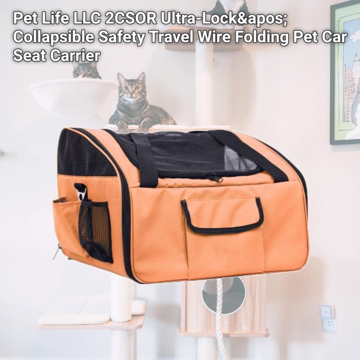 Picture of Pet Life LLC 2CSOR Ultra-Lock&apos; Collapsible Safety Travel Wire Folding Pet Car Seat Carrier