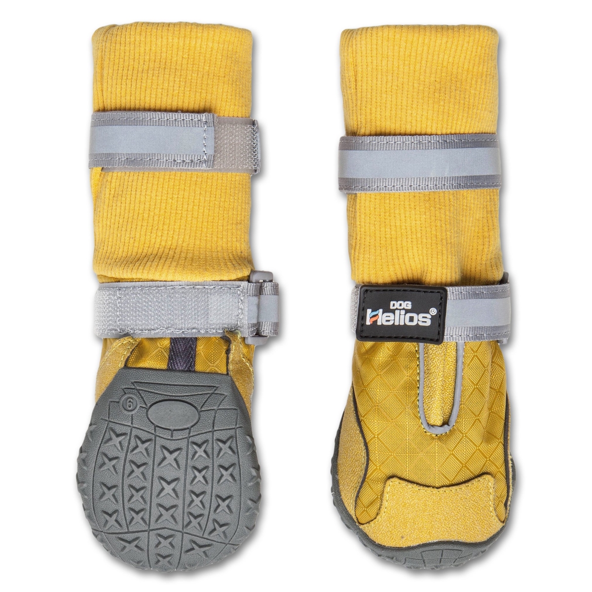 Picture of Dog Helios F16YLXS Traverse Premium Grip High-Ankle Outdoor Dog Boots - Yellow - Extra-Small
