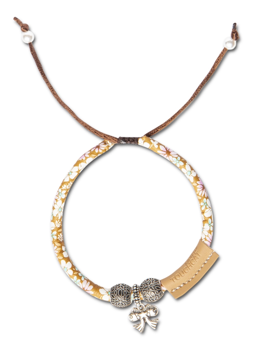 Picture of Touchcat CTCL2YL Lucky Charms Designer Cable Necklace Cat Collar - Yellow - Brown - One Size