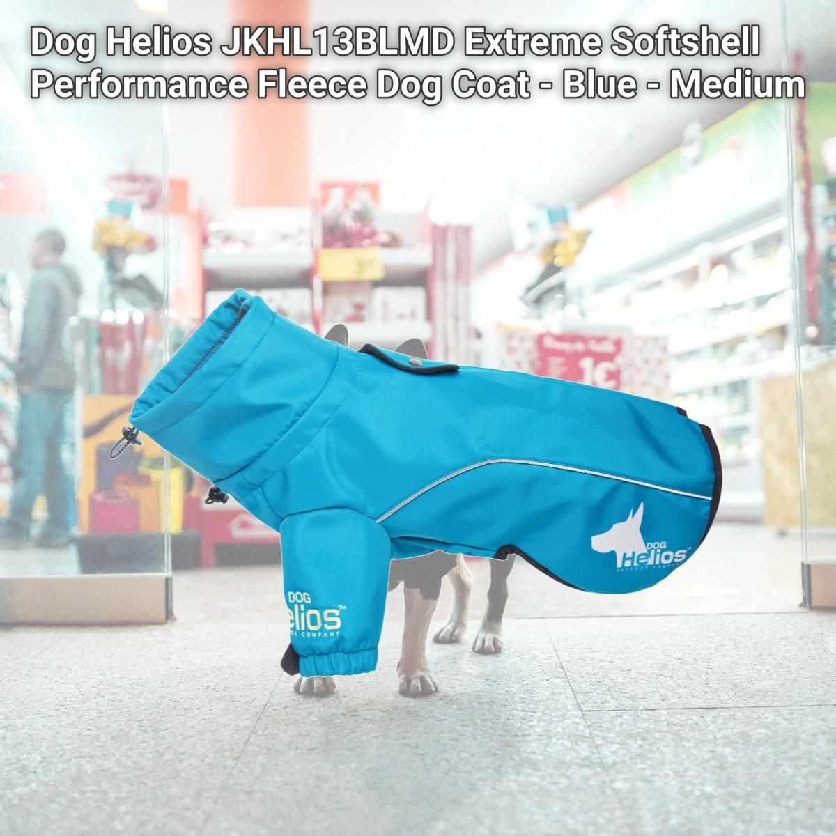 Picture of Dog Helios JKHL13BLMD Extreme Softshell Performance Fleece Dog Coat - Blue - Medium
