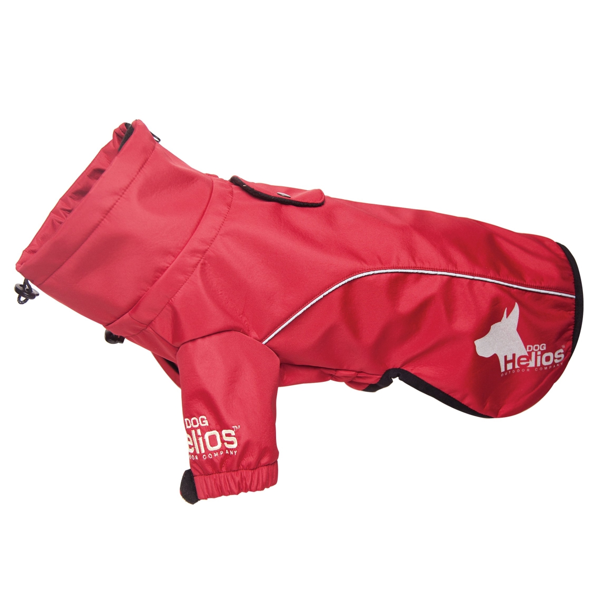 Picture of Dog Helios JKHL13RDMD Extreme Softshell Performance Fleece Dog Coat - Red - Medium