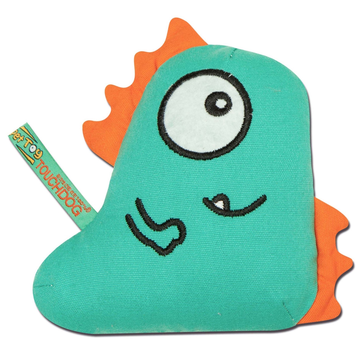 Picture of Touchdog DT42GN Cartoon Shoe-Faced Monster Plush Dog Toy - Green - One Size