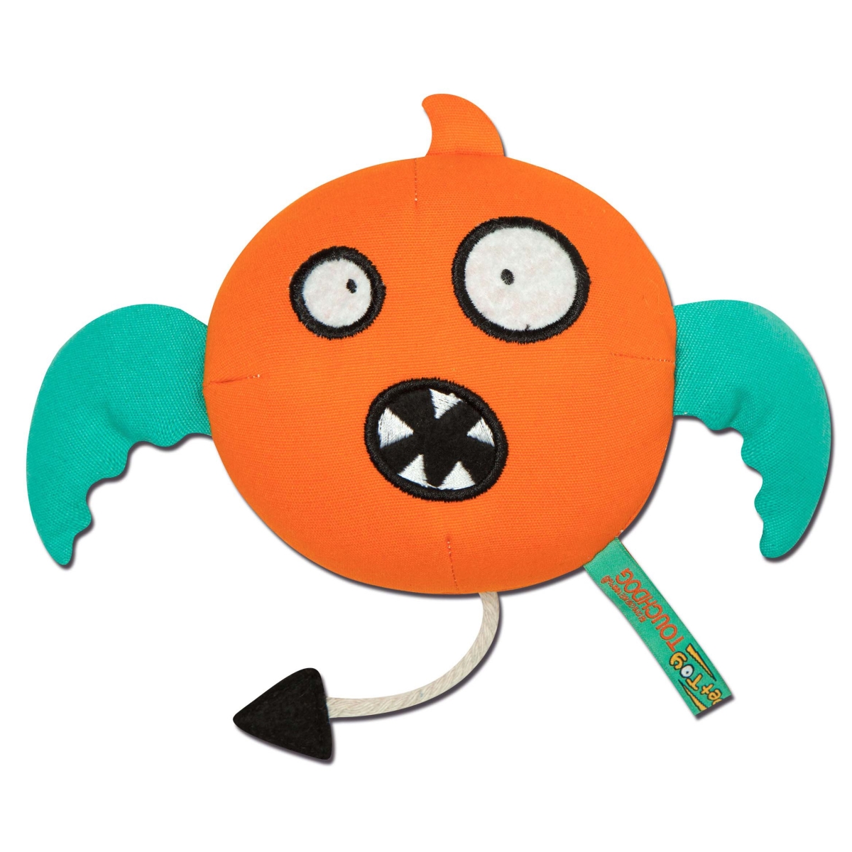 Picture of Touchdog DT43OR Cartoon Flying Critter Monster Plush Dog Toy - Orange - One Size