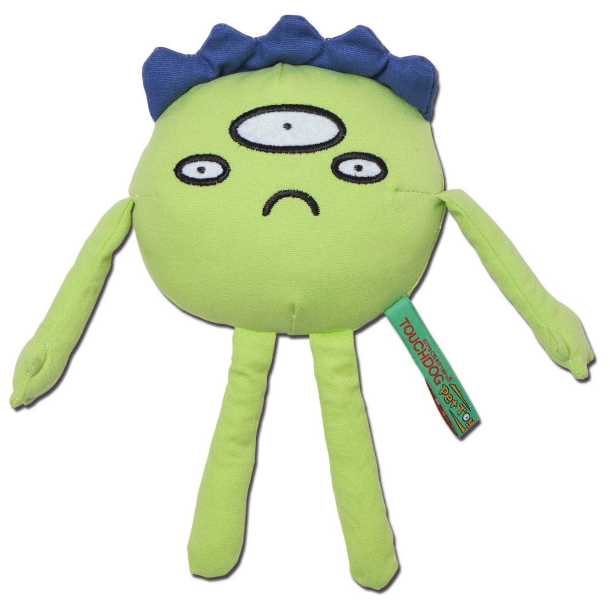 Picture of Touchdog DT44GN Cartoon Alien Monster Plush Dog Toy - Green - One Size