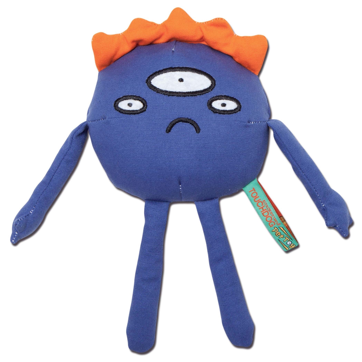 Picture of Touchdog DT44BL Cartoon Alien Monster Plush Dog Toy - Blue - One Size