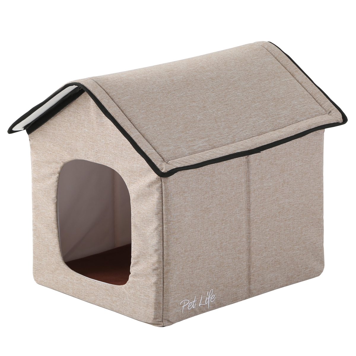 Hush Puppy Electronic Heating & Cooling Smart Collapsible Pet House - Beige - Large