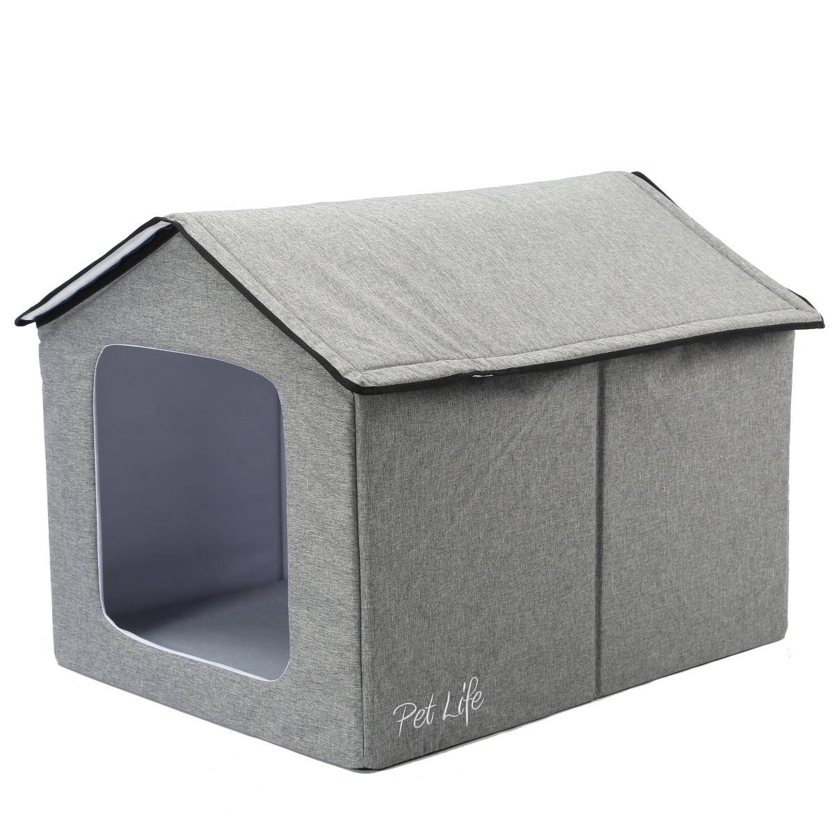 Hush Puppy Electronic Heating & Cooling Smart Collapsible Pet House - Grey - Large