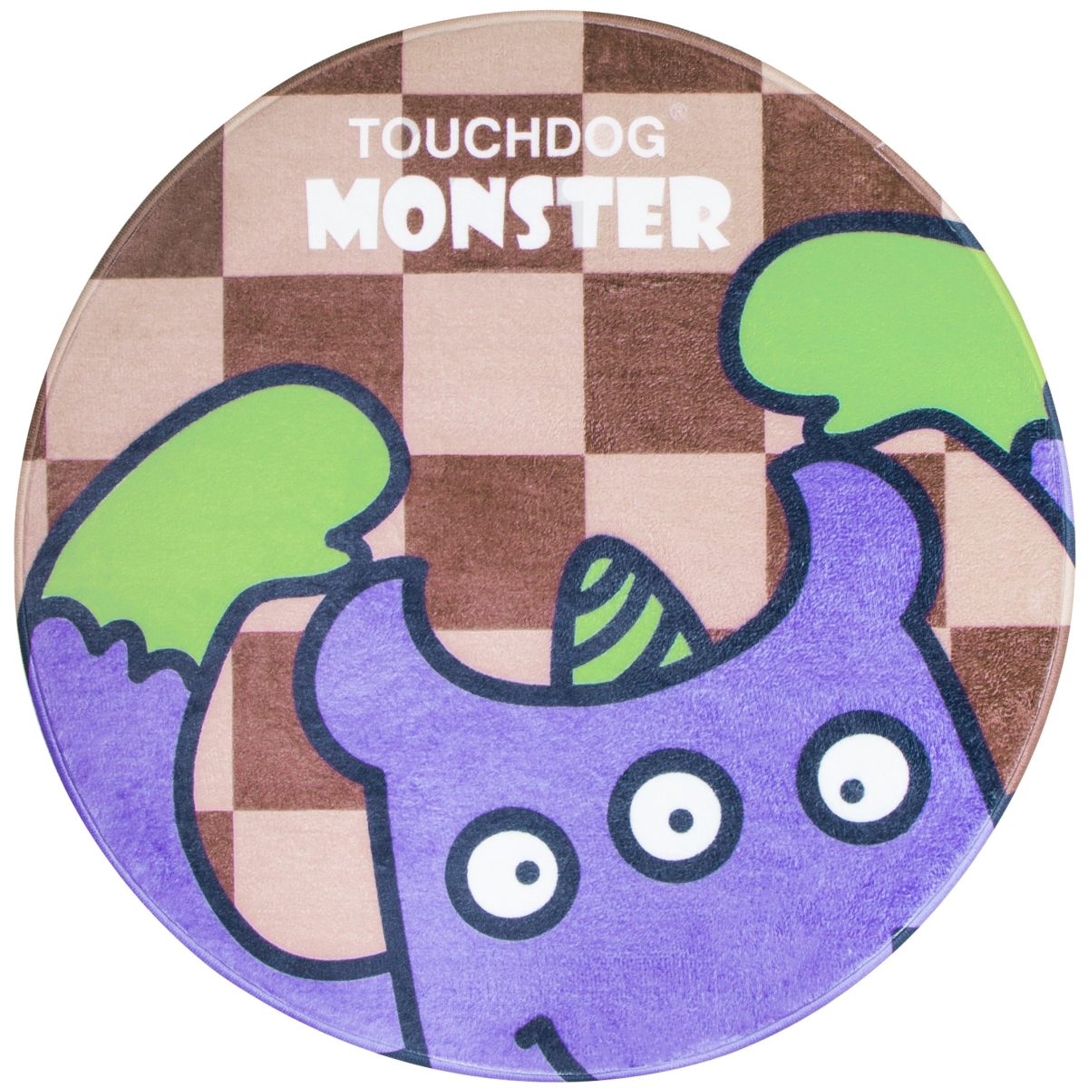 Picture of Touchdog PB105 Cartoon Three-Eyed Monster Rounded Cat & Dog Mat - Purple Monster - One Size