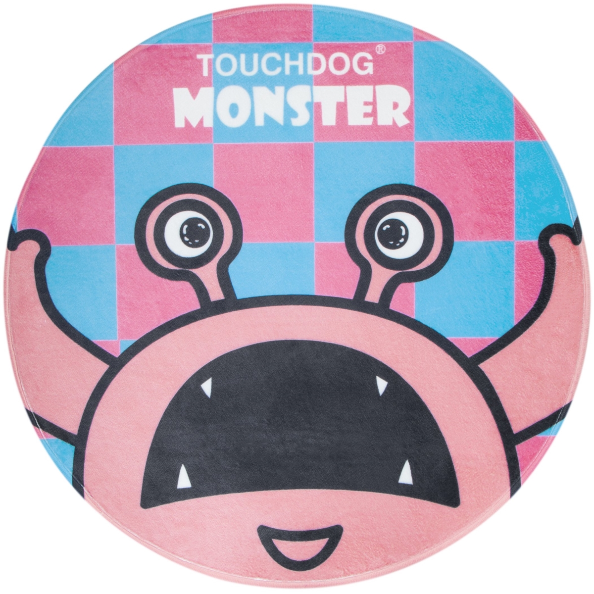 Picture of Touchdog PB106 Cartoon Up-For-Crabs Monster Rounded Cat & Dog Mat - Pink Monster - One Size