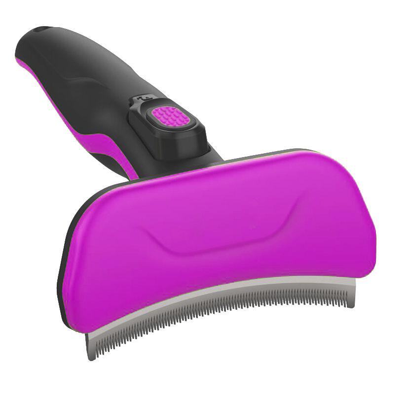 Picture of Pet Life GR24PK Fur-Guard Easy Self-Cleaning Grooming Deshedder Pet Comb&#44; Pink - One Size