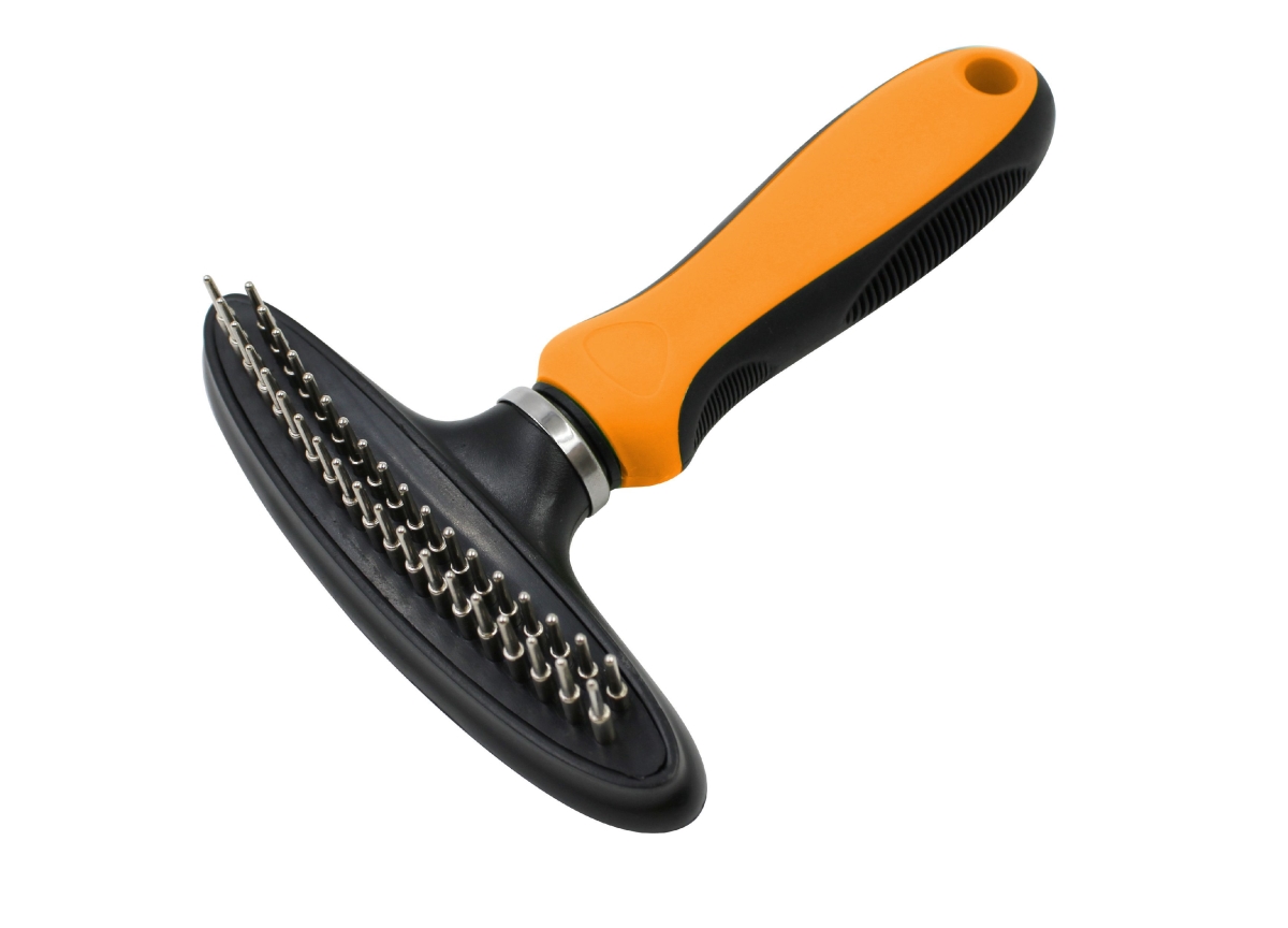 Picture of Pet Life GR30OR Flex Series Dual-Row Grooming Rake Pet Comb, Orange - One Size