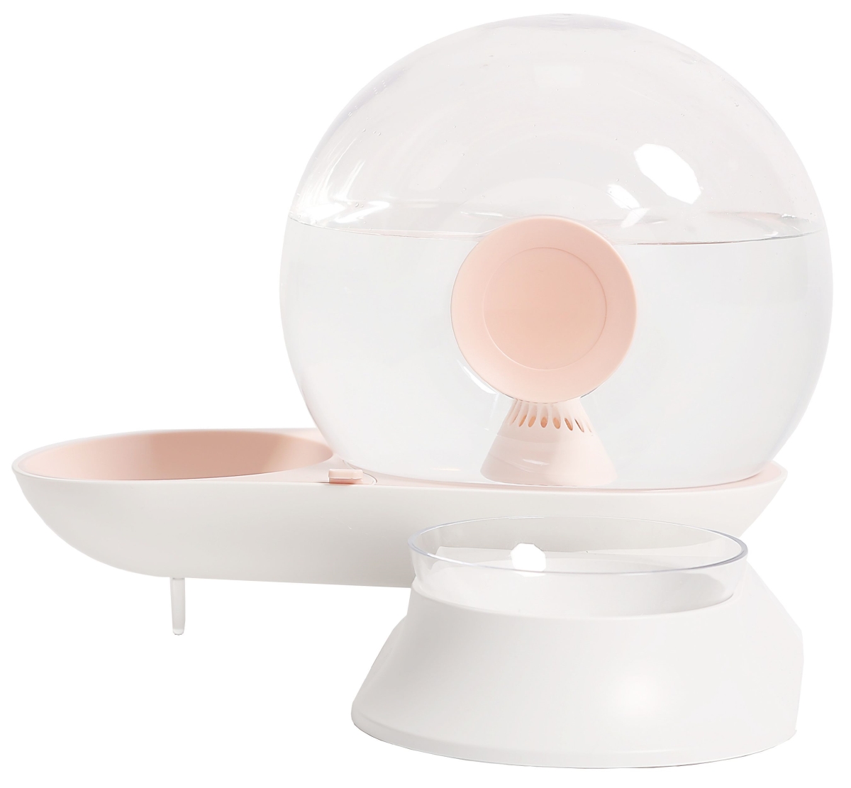 Picture of Pet Life S18PK Auto-Myst Snail Shaped 2-in-1 Automated Gravity Pet Filtered Water Dispenser & Food Bowl&#44; Pink - One Size