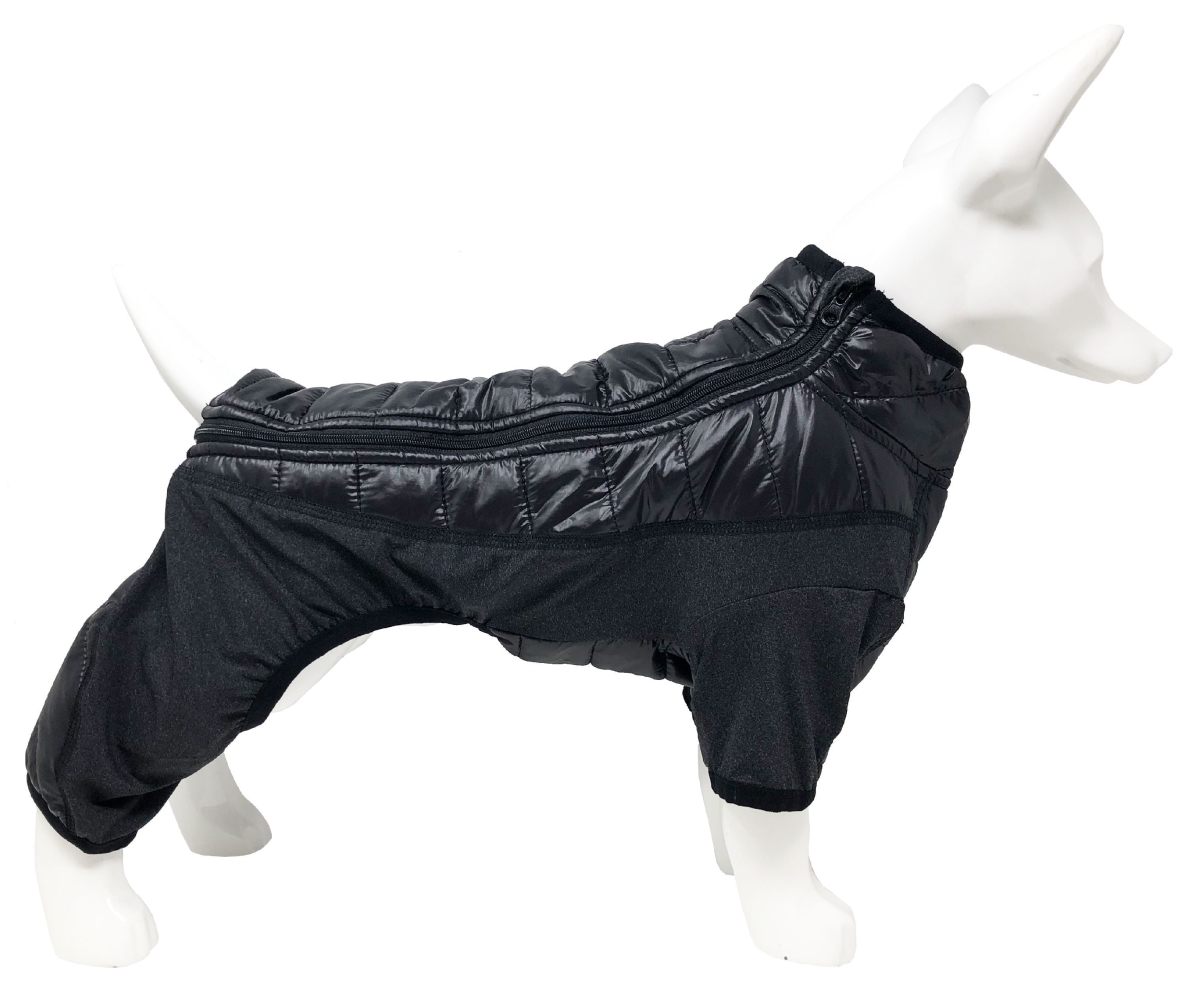 Picture of Pet Life 60BKMD Aura-Vent Lightweight 4-Season Stretch & Quick-Dry Full Body Dog Jacket&#44; Black - Medium