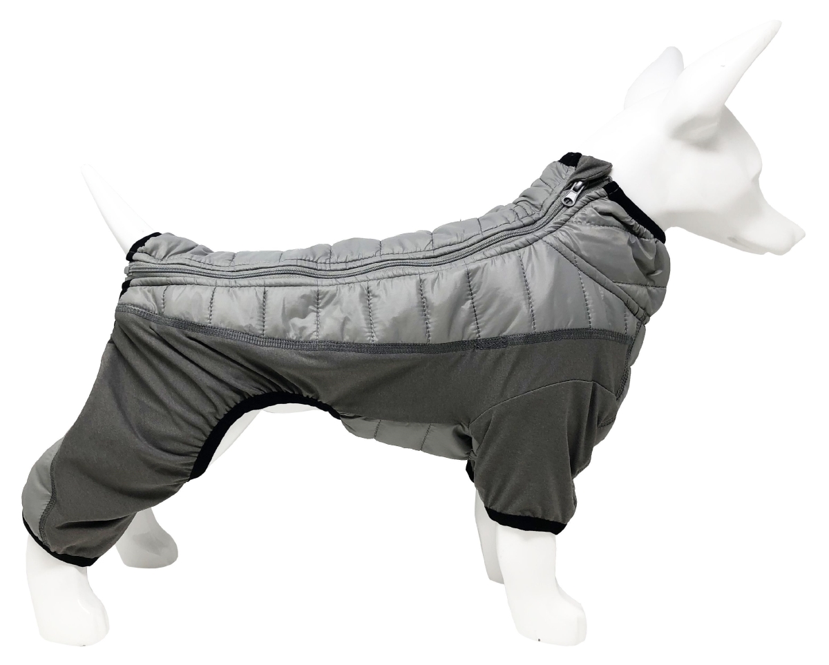 Picture of Pet Life 60GYMD Aura-Vent Lightweight 4-Season Stretch & Quick-Dry Full Body Dog Jacket&#44; Grey - Medium