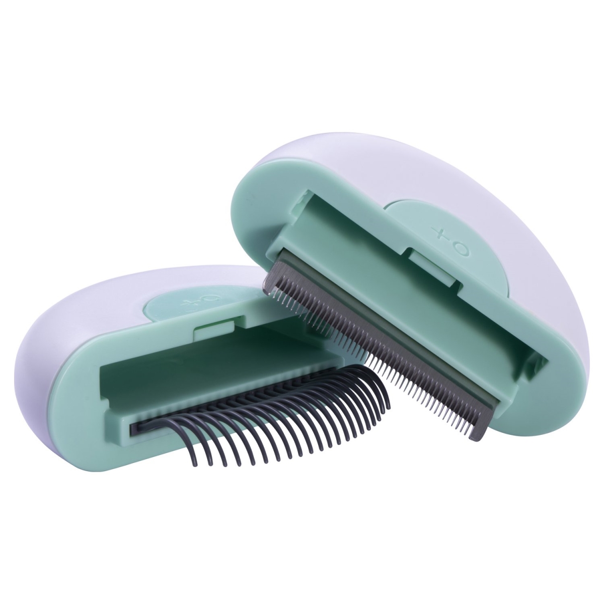 Picture of Pet Life GR1GNSM LYNX 2-in-1 Travel Connecting Grooming Pet Comb & Deshedder&#44; Green - Small