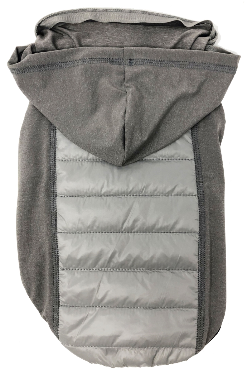 Picture of Pet Life 61GYXS Apex Lightweight Hybrid 4-Season Stretch & Quick-Dry Dog Coat with Pop Out Hood&#44; Grey - Extra Small