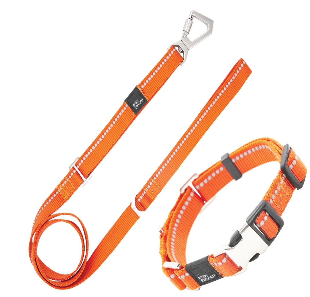 Picture of Pet Life CLSH15ORSM Advent Outdoor Series 3M Reflective 2-in-1 Durable Martingale Training Dog Leash & Collar&#44; Orange - Small