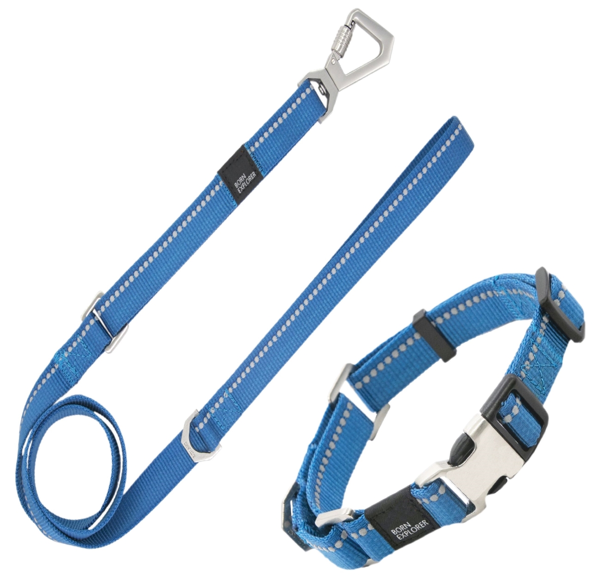 Picture of Pet Life CLSH15BLSM Advent Outdoor Series 3M Reflective 2-in-1 Durable Martingale Training Dog Leash & Collar&#44; Blue - Small
