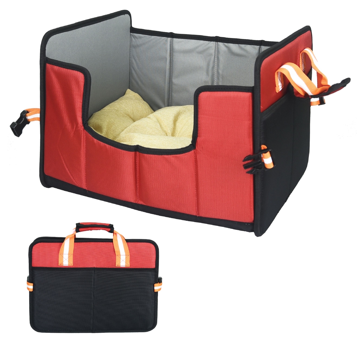Travel-Nest Folding Travel Cat & Dog Bed, Red - Small