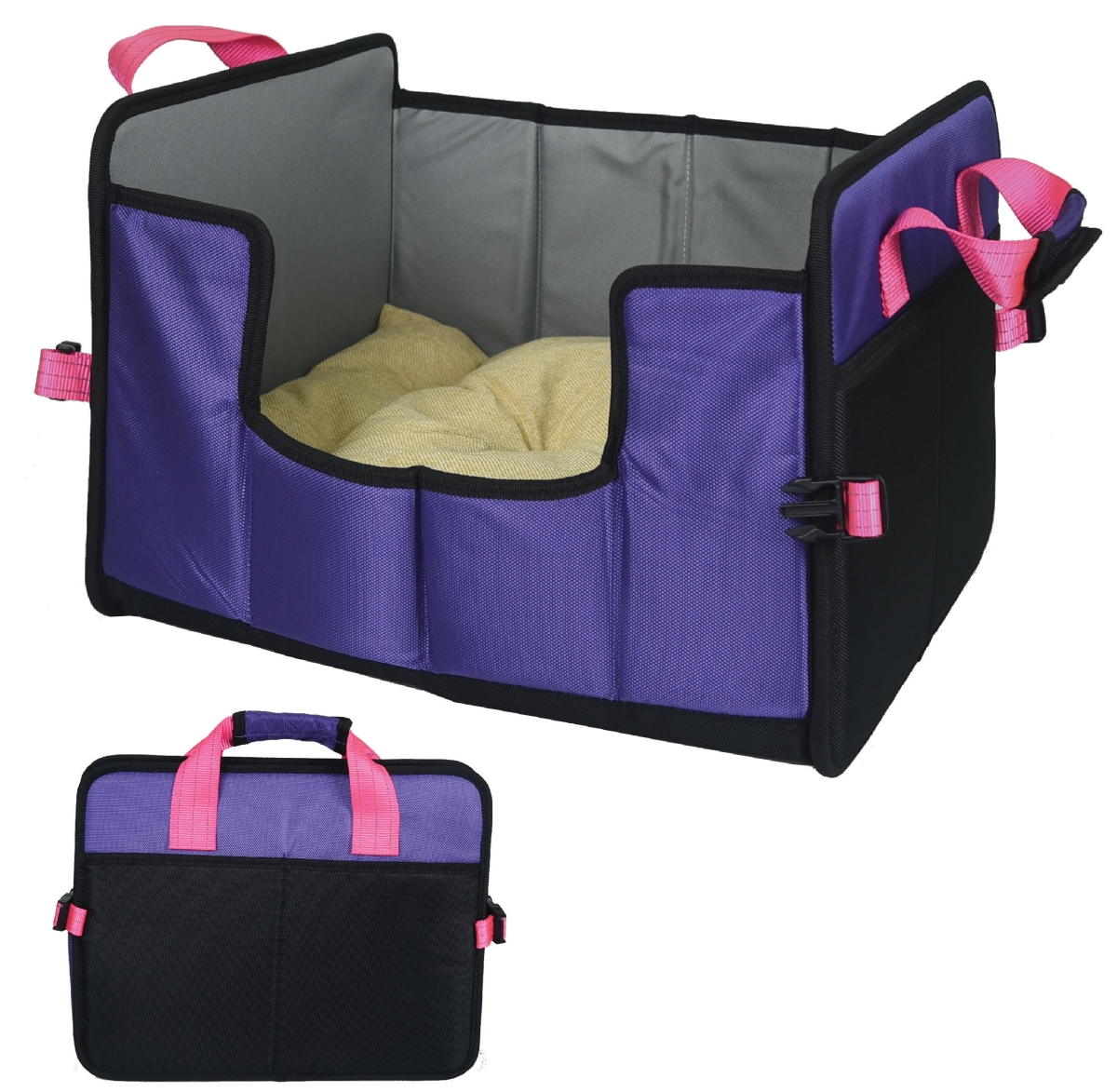 Picture of Pet Life PB113PKLG Travel-Nest Folding Cat & Dog Bed&#44; Purple - Large