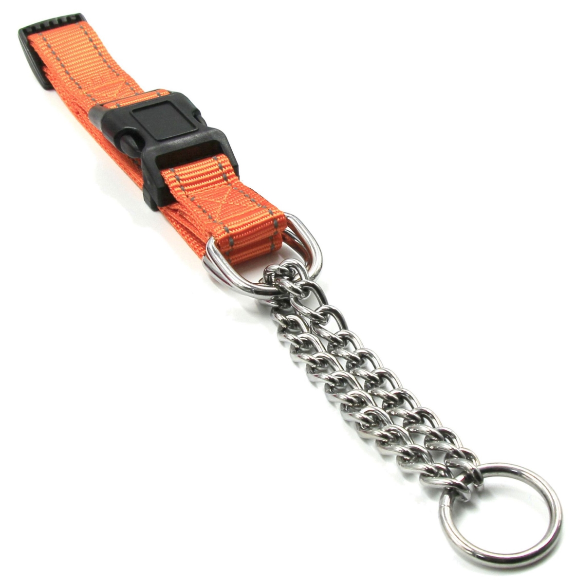 Picture of Pet Life CL15ORSM Tutor-Sheild Martingale Safety & Training Chain Dog Collar&#44; Orange - Small