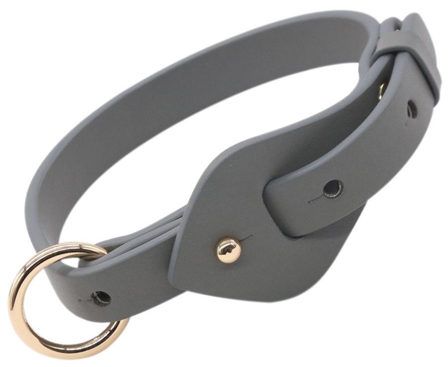 Picture of Pet Life CL16GYLG Ever-Craft Boutique Series Adjustable Designer Leather Dog Collar, Grey - Large