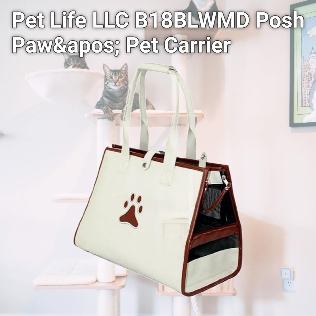 Picture of Pet Life LLC B18BLWMD Posh Paw&apos; Pet Carrier