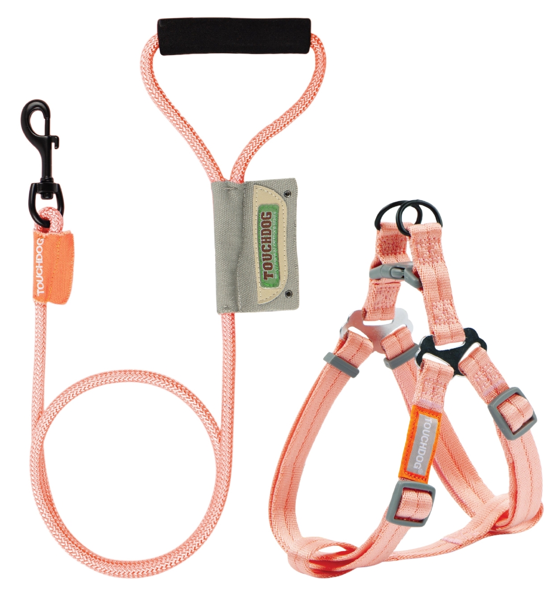 Picture of Touchdog HA45PKSM Macaron 2-in-1 Durable Nylon Dog Harness & Leash&#44; Pink - Small