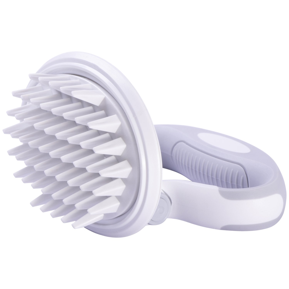 Picture of Pet Life GR12 Gyrater Swivel Travel Silicone Massage Grooming Pet Brush, White - One Size
