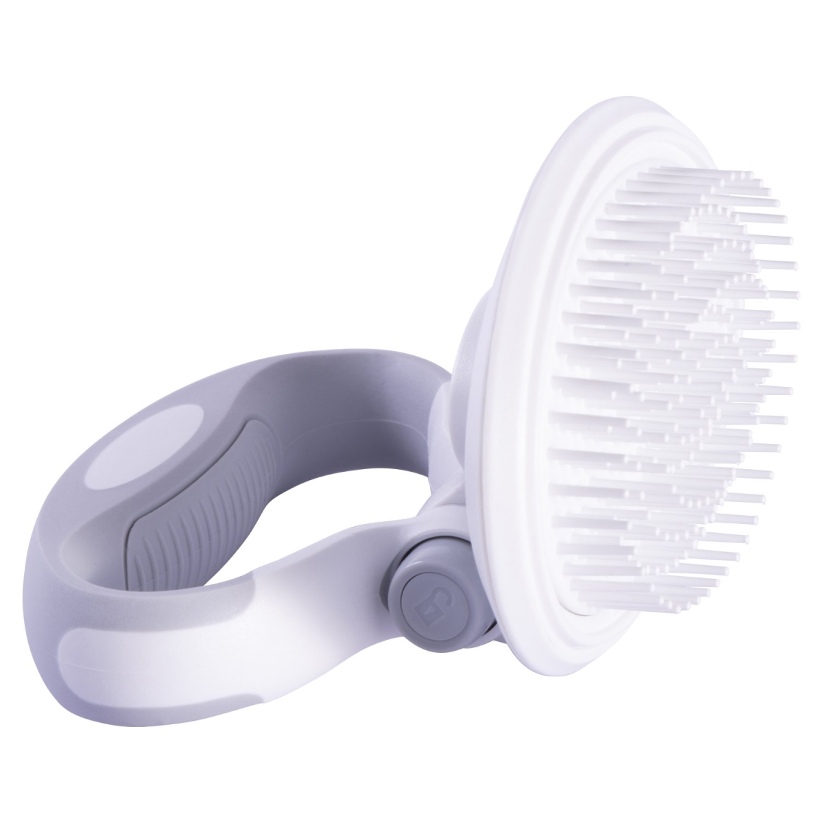 Picture of Pet Life GR13 Gyrater Swivel Travel Soft Grooming Pet Pin Brush, White - One Size