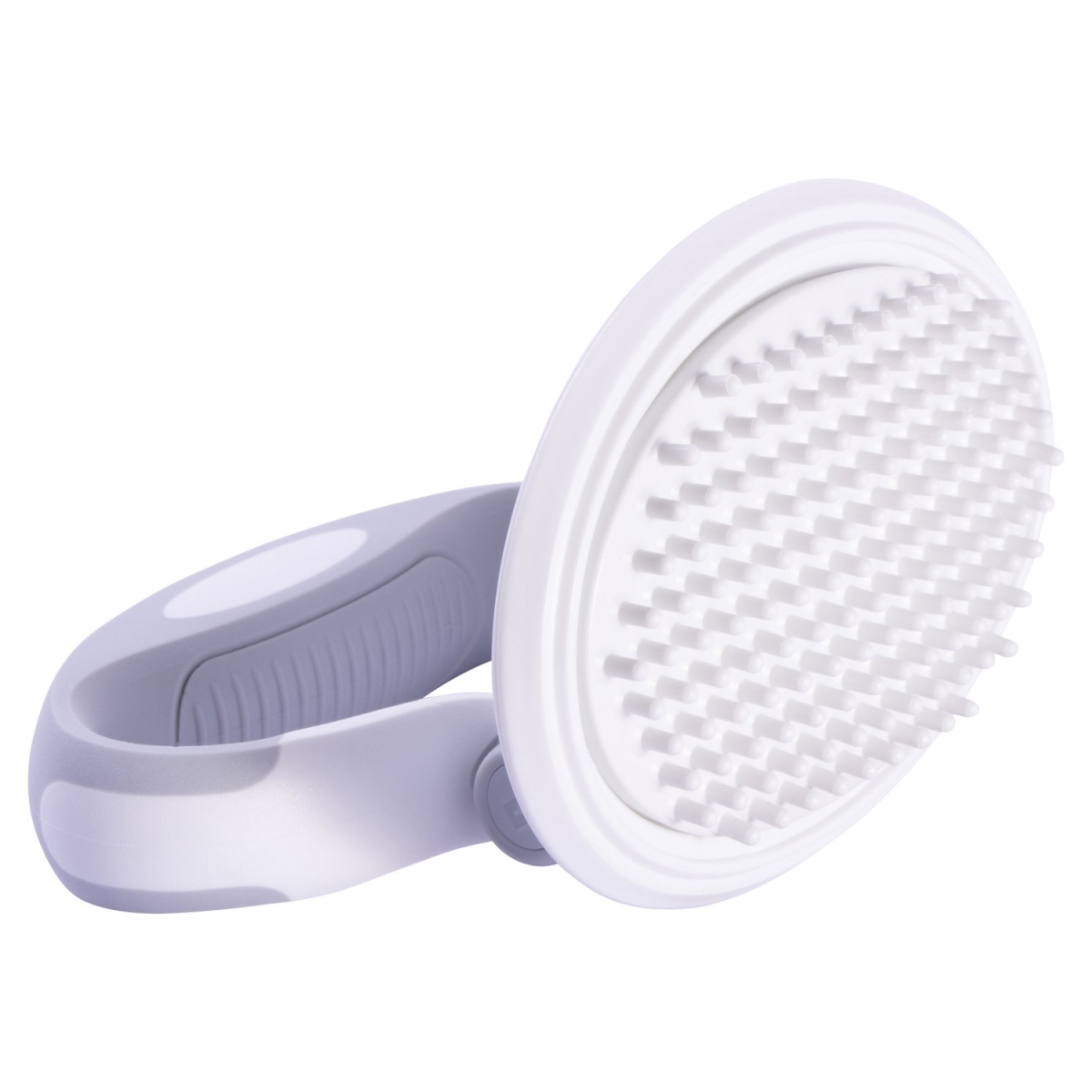 Picture of Pet Life GR14 Gyrater Swivel Travel Silicone Massage Grooming Cat Brush, White - One Size