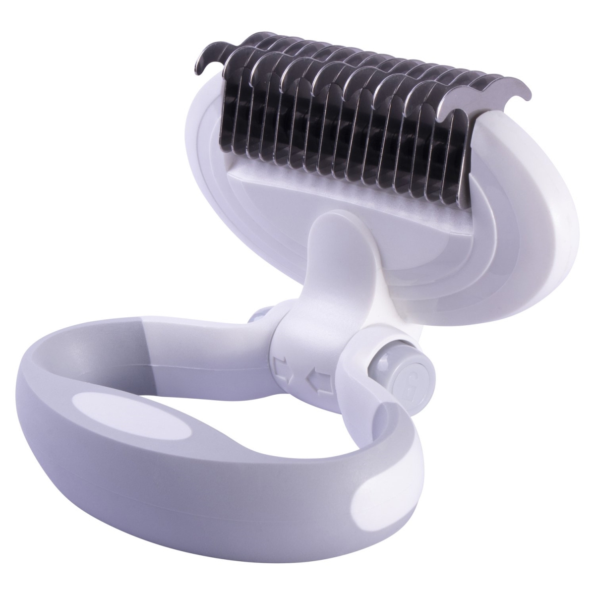 Picture of Pet Life GR16 Gyrater Swivel Travel Grooming Dematting Pet Comb, White - One Size