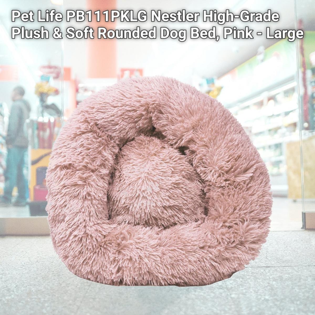 Picture of Pet Life PB111PKLG Nestler High-Grade Plush & Soft Rounded Dog Bed&#44; Pink - Large