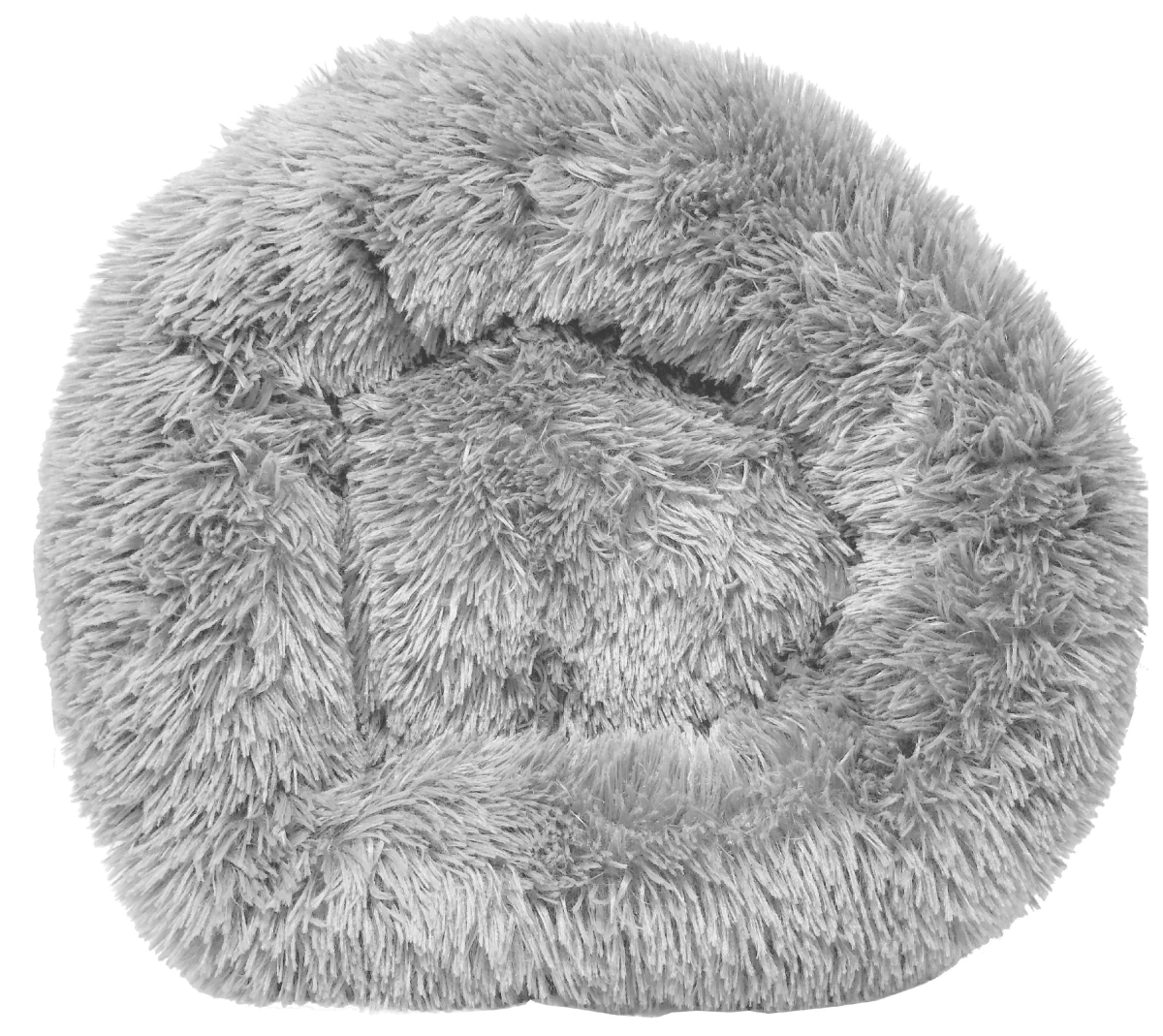 Nestler High-Grade Plush & Soft Rounded Dog Bed, Grey - Medium