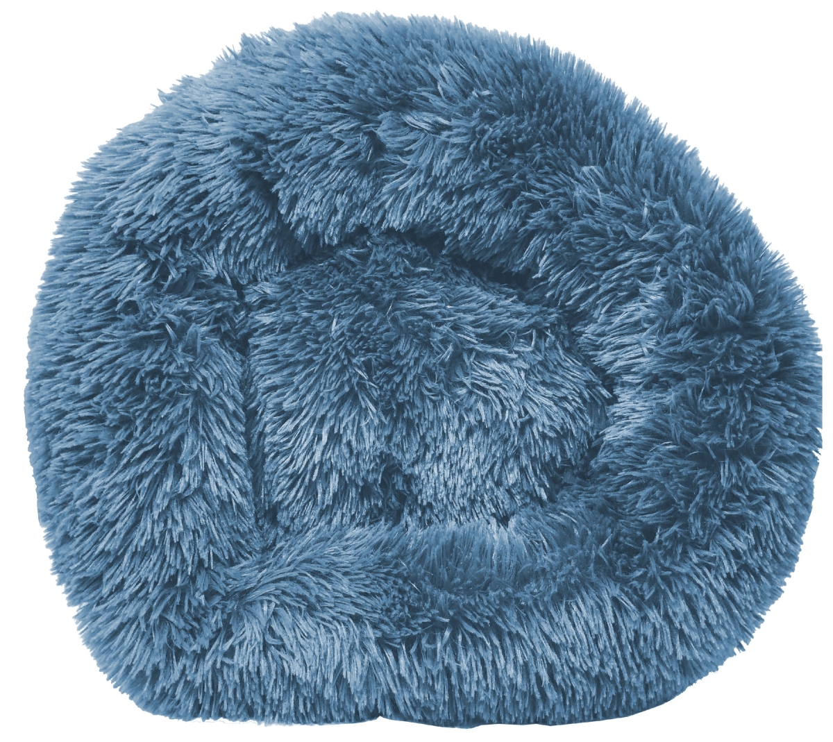 Nestler High-Grade Plush & Soft Rounded Dog Bed, Blue - Medium