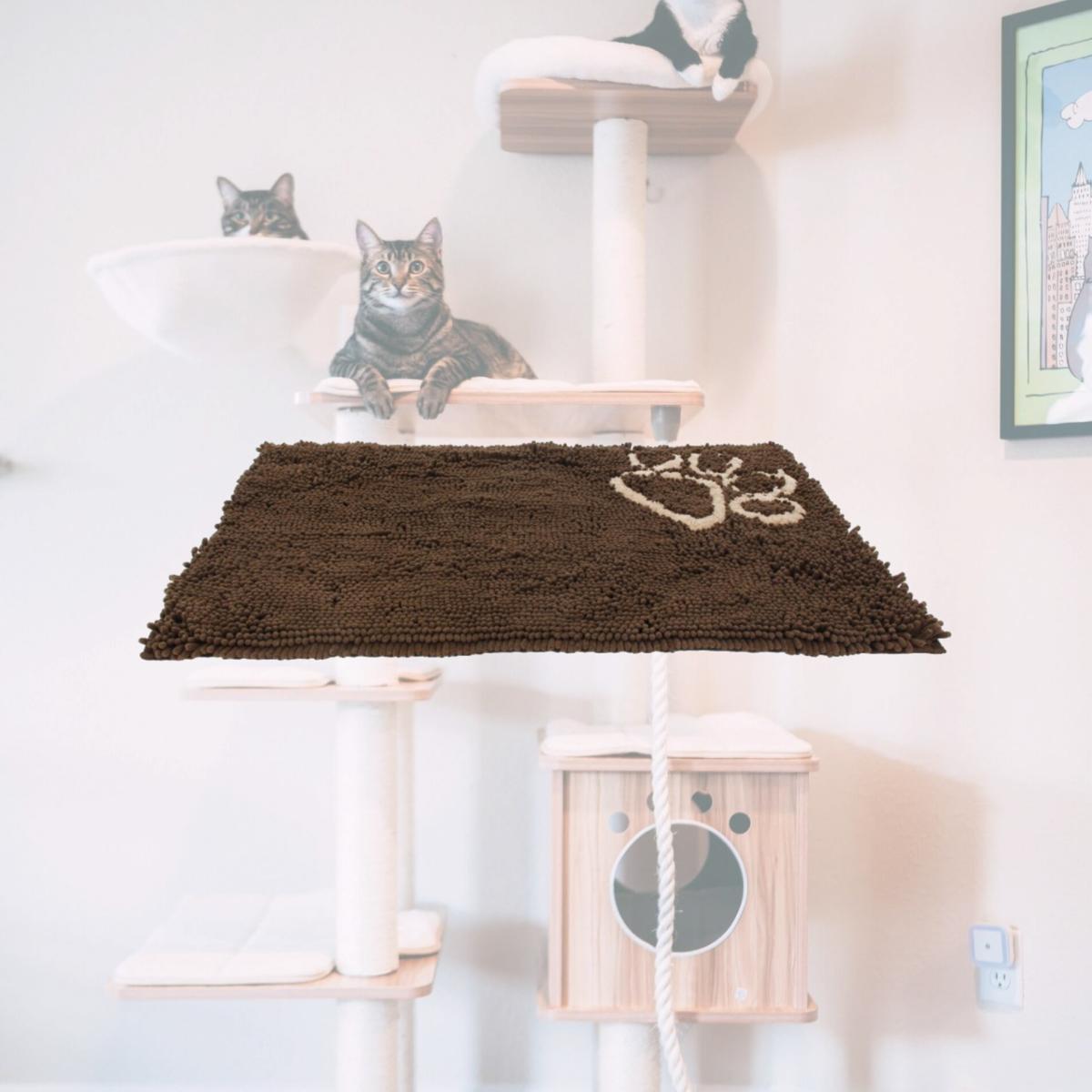 Picture of Pet Life PB112DBR Fuzzy Quick-Drying Anti-Skid & Machine Washable Dog Mat&#44; Dark Brown - One Size