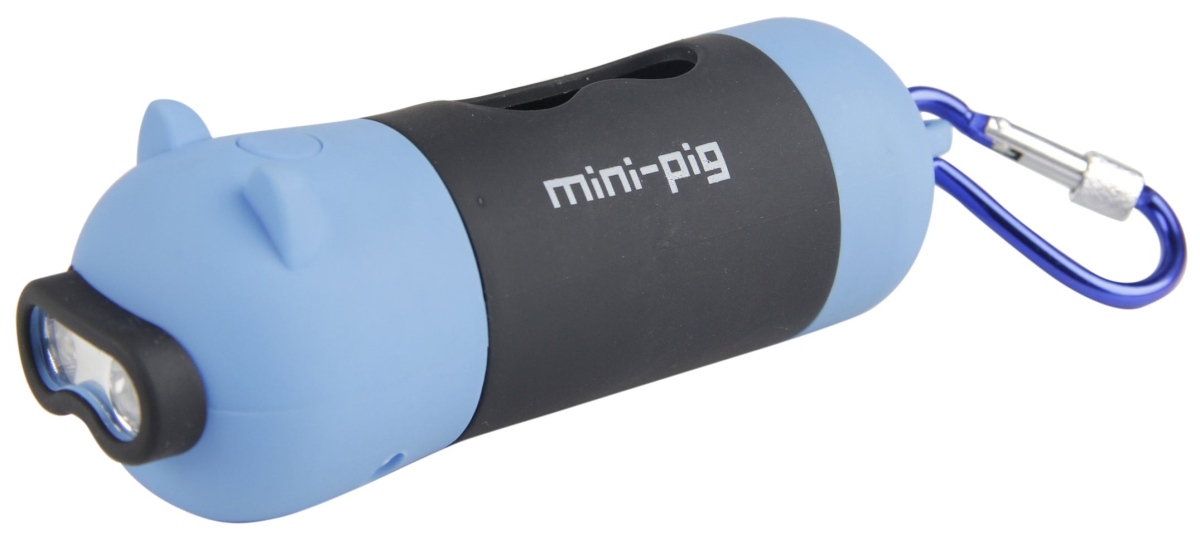 Picture of Pet Life WB3BL Oink LED Flashlight & Waste Bag Dispenser&#44; Blue - One Size