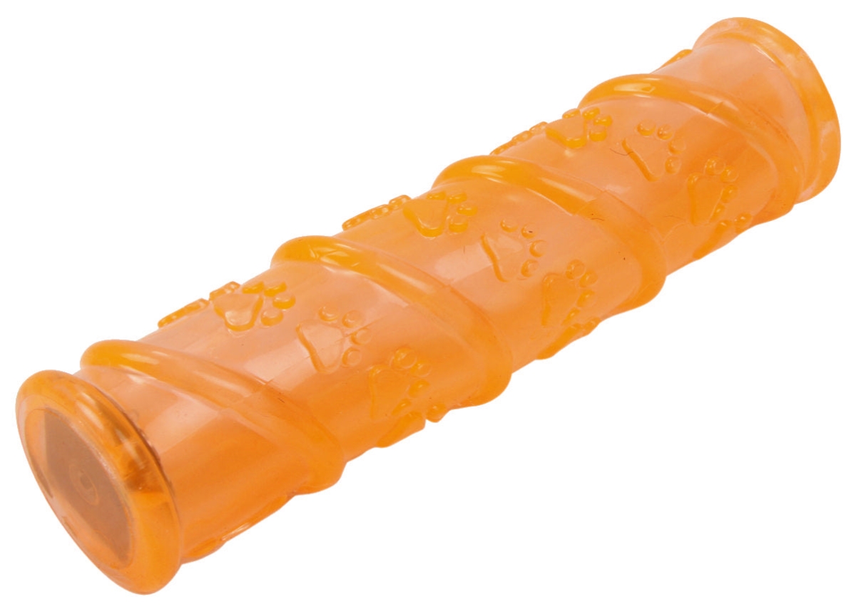 Glow-Stick TPR & LED Lighting Squeak & Chew Dog Toy, Orange - One Size