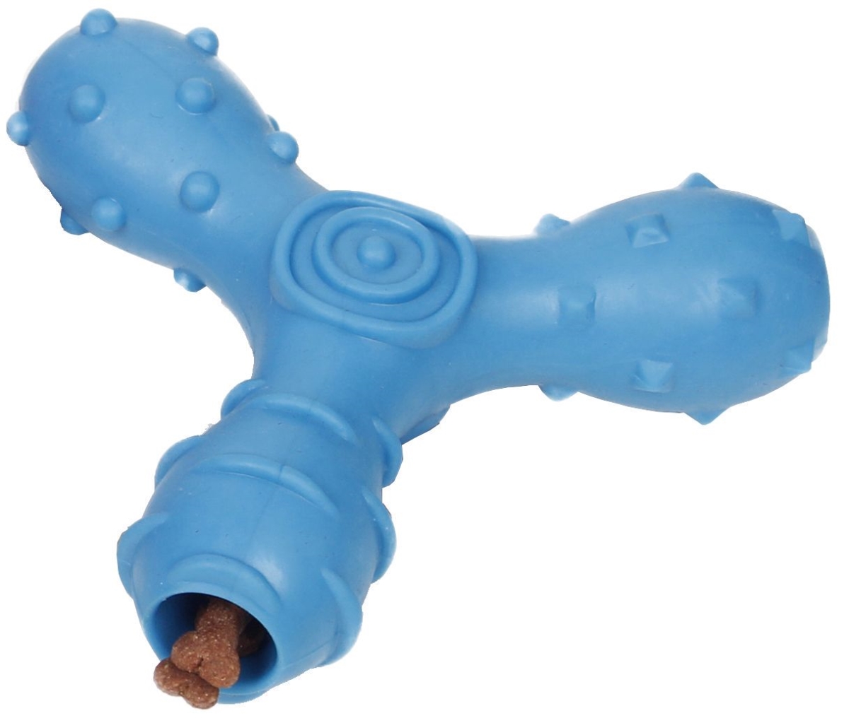 Tri-Chew Treat Dispensing & Chewing Interactive TPR Dog Toy, Blue - One Size