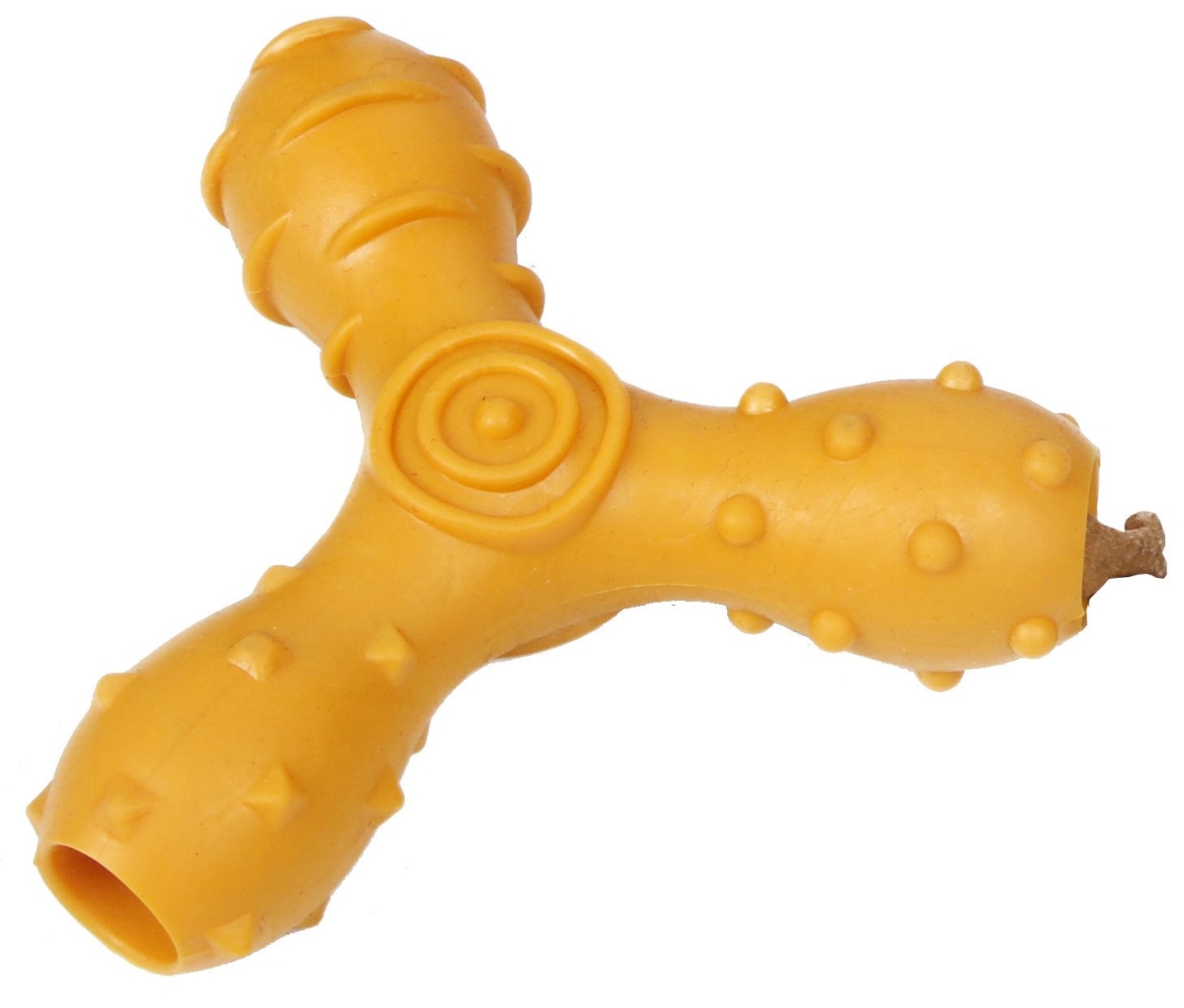 Tri-Chew Treat Dispensing & Chewing Interactive TPR Dog Toy, Orange - One Size