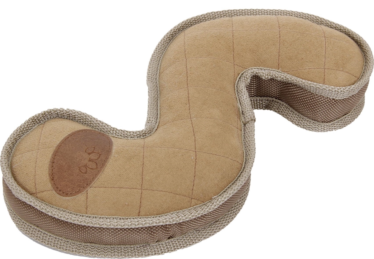 The Outpack Durable Oxford Nylon & Mesh Squeaking Plush Dog Toy, Khaki