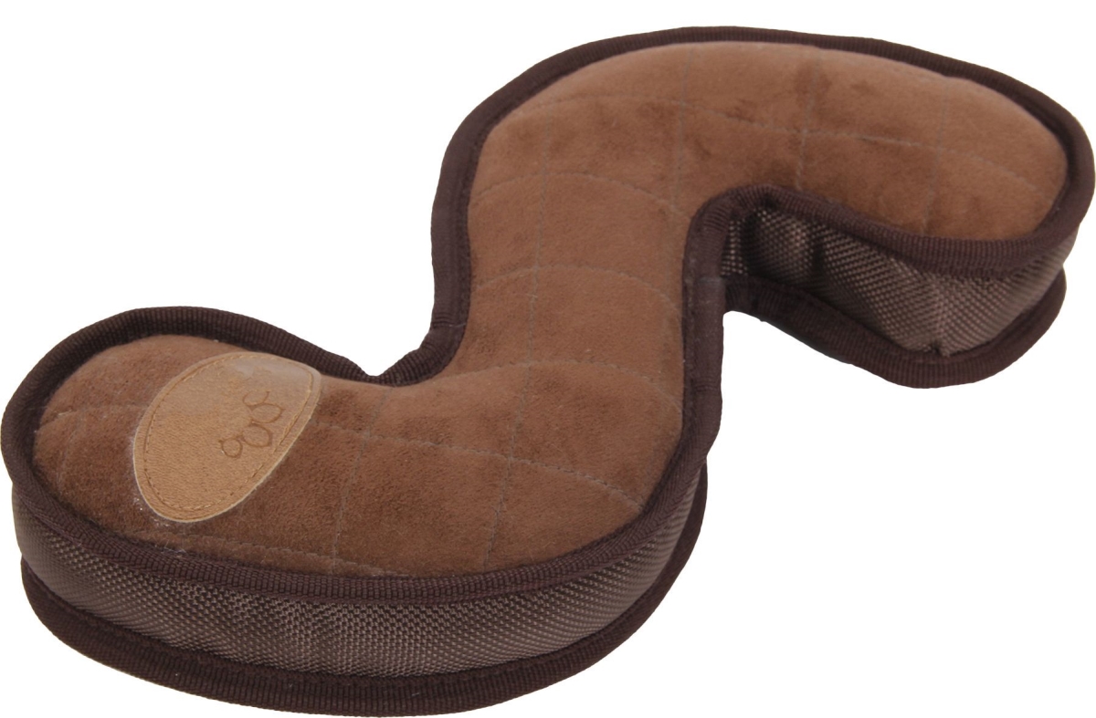 The Outpack Durable Oxford Nylon & Mesh Squeaking Plush Dog Toy, Brown
