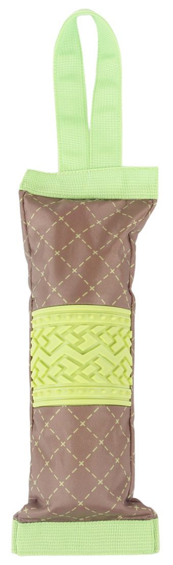 Quash Water Bottle Inserting Nylon & Rubber Crackling Dog Toy - Green - One Size
