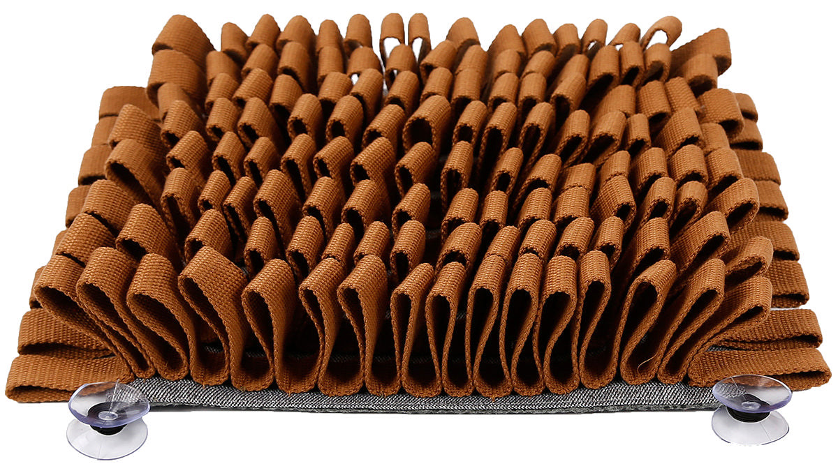 Picture of Pet Life DO2BR Sniffer Grip Interactive Anti-Skid Suction Pet Snuffle Mat, Brown - One Size