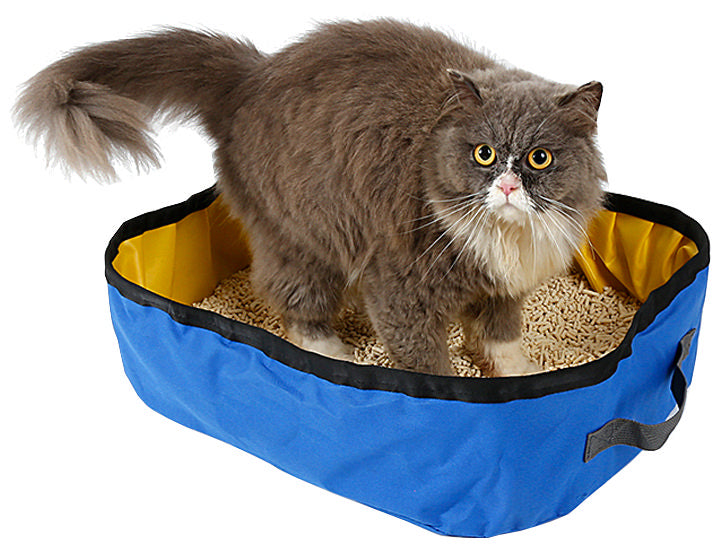 Picture of Pet Life LB2BL Litter Go Travel Folding Waterproof Kitty Cat Litterbox & Bath&#44; Blue - One Size