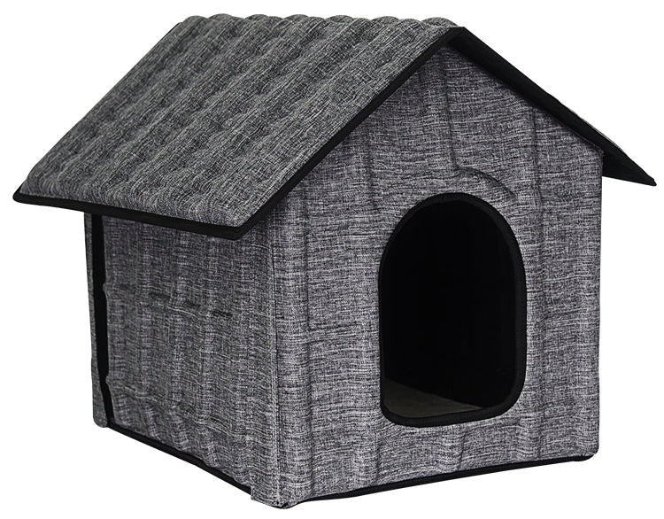 Picture of Pet Life HS1GY Collapsi-Pad Folding Lightweight Travel Pet House with Inner Mat, Grey - One Size