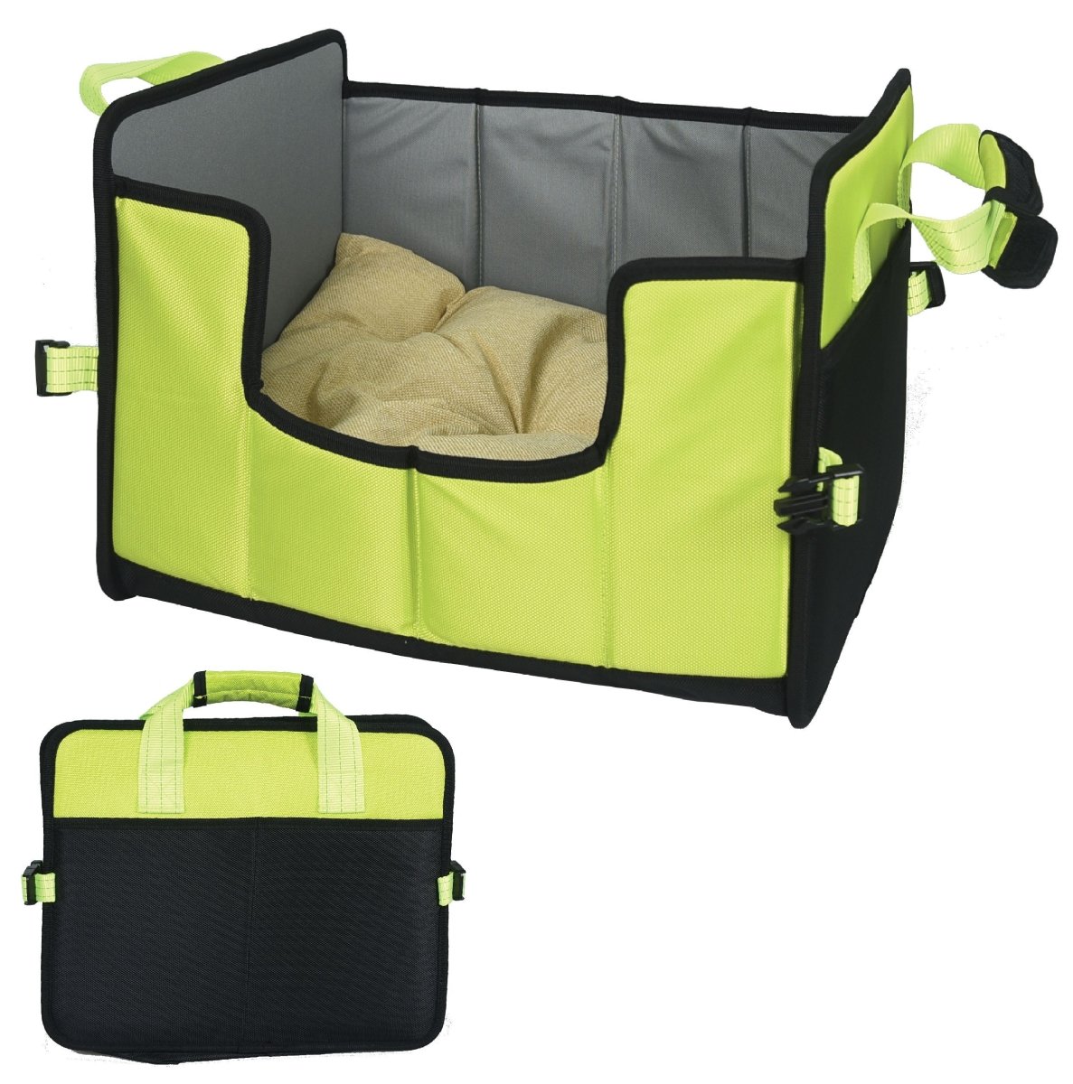 Picture of Pet Life PB113GNLG Travel-Nest Folding Cat & Dog Bed&#44; Green - Large