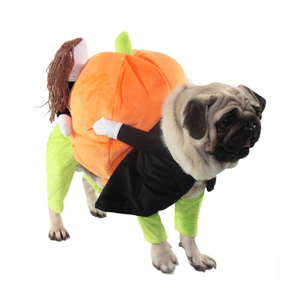 Pumpkin Mon Halloween Pet Dog Costume, Orange - Extra Small